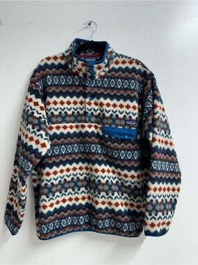 Patagonia Fleece Snap-T Pullover - Cream, Navy, Rust